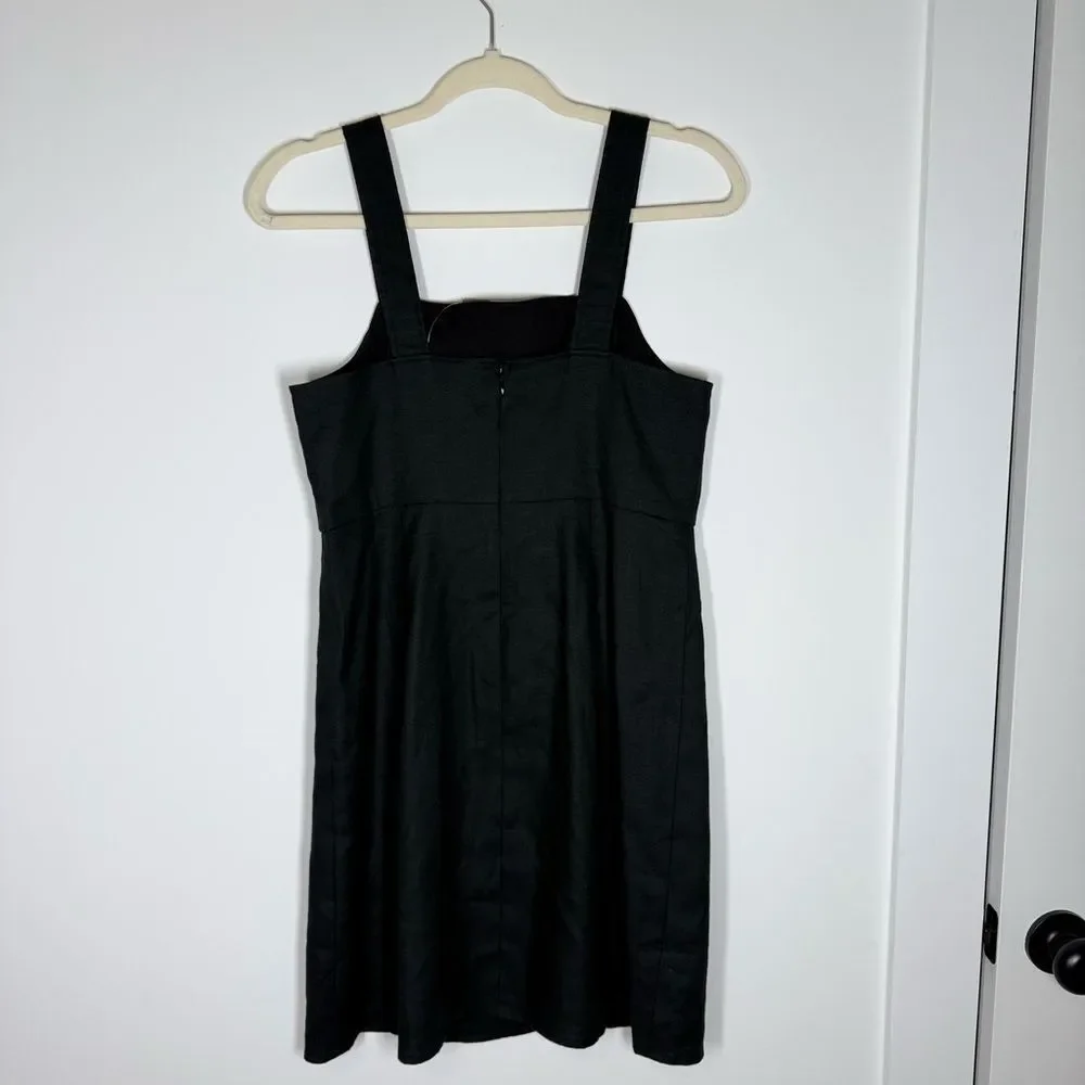 J. Crew Squareneck A-line Dress in Stretch Linen Blend NWT SZ 4